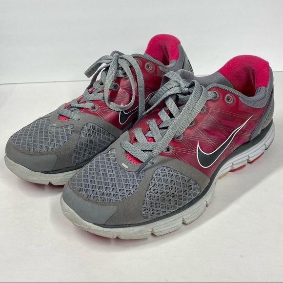 Nike Lunarglide 2 Running Sneakers Gray Pink Sz 8 - Picture 2 of 10